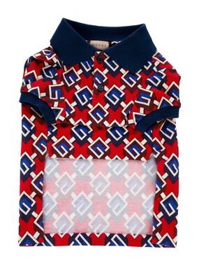 Gucci Cotton Pet Geometric G Polo Shirt
